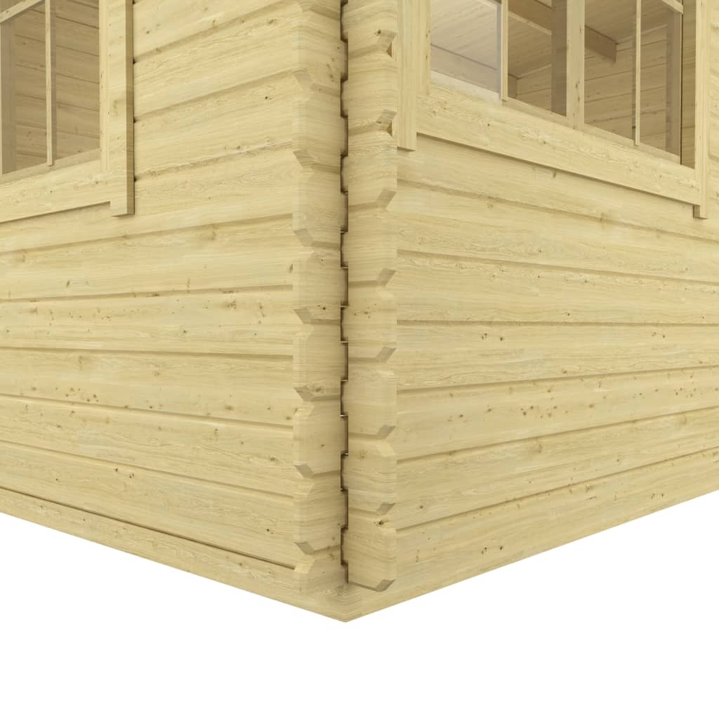 Log Cabin 34 mm 416x345x236,2 cm Solid Pinewood